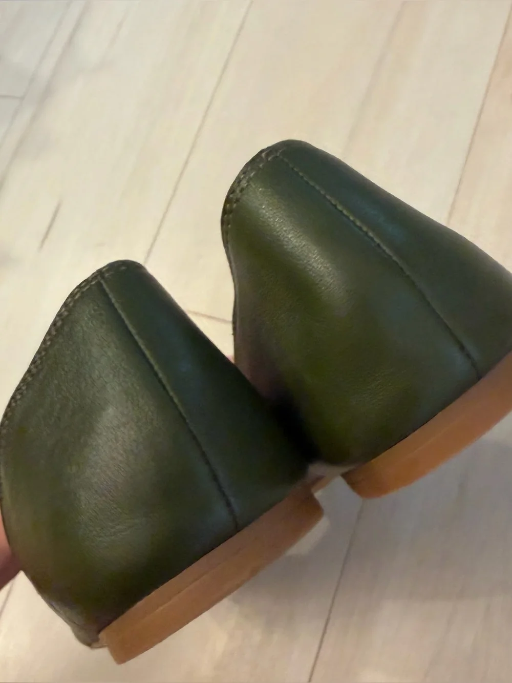 Nordstrom Dark Olive Pointed-Toe Flats